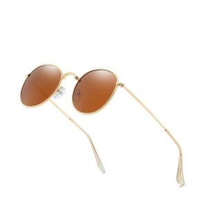 AquaBreeze Sonnenbrille Runde Vintage Polarisierte Sonnenbrille (für Frauen Männer) Klassische Retro Metallrahmen Sonnenbrille Rundschreiben