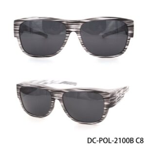 DanCarol Sonnenbrille DC-POL-2100B- Die Überbrille mit Polarisierte Gläser bestens zum Autofahren, Angeln, Skifahren