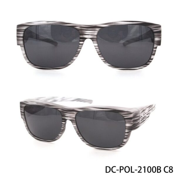 DanCarol Sonnenbrille DC-POL-2100B- Die Überbrille mit Polarisierte Gläser bestens zum Autofahren, Angeln, Skifahren