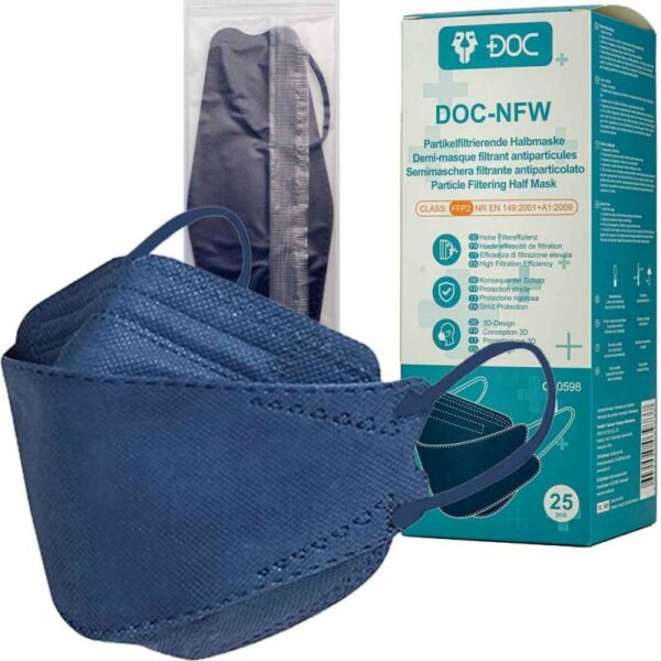 FFP2-Masken DOC - 25er Box Navyblau