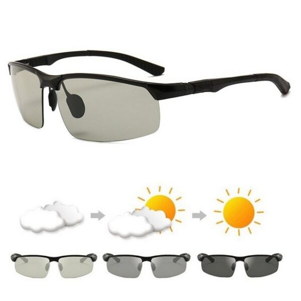 FIDDY Sonnenbrille Lichtempfindliche, getönte, polarisierte Sonnenbrille für Herren (Outdoor-Sport-Aluminium-Magnesium-Sonnenbrille, Fahrbrille, 1-St., Modisch und vielseitig)