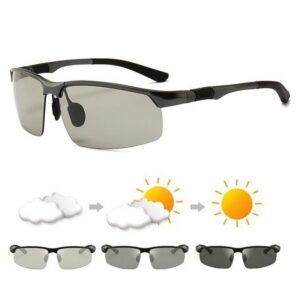 FIDDY Sonnenbrille Lichtempfindliche, getönte, polarisierte Sonnenbrille für Herren (Outdoor-Sport-Aluminium-Magnesium-Sonnenbrille, Fahrbrille, 1-St., Modisch und vielseitig)