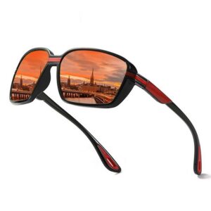 FIDDY Sonnenbrille Polarisierte Sonnenbrillen, Unisex-Sonnenbrillen mit UV-Schutz (1-St) Quadratischer Outdoor-Sportradfahrer, der Angelsonnenbrille fährt