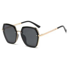 GelldG Sonnenbrille Retro Sonnenbrille Eckig Pilotenbrille Metallrahmen für Herren Damen