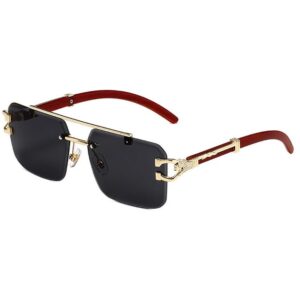 Mrichbez Sonnenbrille Vintage-Sonnenbrille, Cool Polarised, randlose Slice-Sonnenbrille (1-St) 1 Stück Packung, geeignet für Wandern, Autofahren, Angeln