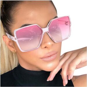 SOTOR Sonnenbrille Unisex Sonnenbrille Sonnenbrille Damen Polarisiert UV380 Schutz (1-St., Vintage Brille für Herren und Damen) mit Großer Rahmen Polarisierte Sonnenbrille Retro