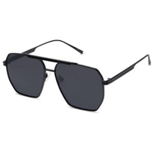 ZWY Sonnenbrille Übergroße quadratische polarisierte Retro-Sonnenbrille Damen Herren