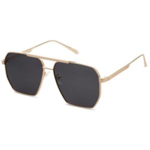 ZWY Sonnenbrille Übergroße quadratische polarisierte Retro-Sonnenbrille Damen Herren