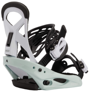 Burton Kids' Smalls Re:Flex Snowboard Bindings, Neo-Mint / White, L