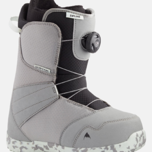 Burton Kids' Zipline BOA® Snowboard Boots, Gray / Neo-Mint, 6K