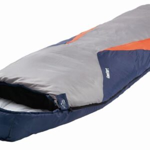 Mumienschlafsack Comfort XL grau RV links 230 x 85 x 70