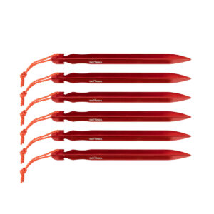 Zelthering Set 6 Stück Tent Peg Light 17cm rot (3,34€/Stück)