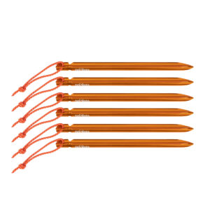 Zelthering Set 6 Stück Tent Peg Pro 15cm orange (4,50€/Stück)