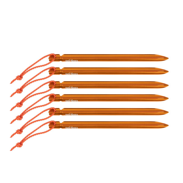 Zelthering Set 6 Stück Tent Peg Pro 15cm orange (4