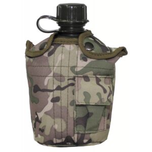 MFH US Feldflasche 1L Kunststoff BPA-frei mit Hülle operation-camo