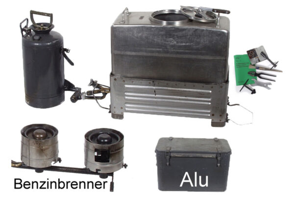 Schweizer Feldkochausstattung mit Kiste gebraucht