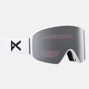 Anon M4 Goggles (Cylindrical) + Bonus Lens + MFI® Face Mask, Frame: White, Lens: Perceive Sunny Onyx (6% / S4), Spare Lens: Perceive Variable Violet (