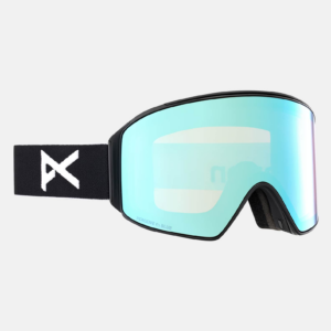 Anon M4 Goggles (Cylindrical) + Bonus Lens + MFI® Face Mask, Frame: Black, Lens: Perceive Variable Blue (21% / S2), Spare Lens: Perceive Cloudy Pink (