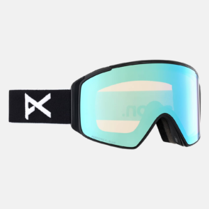 Anon M4S Goggles (Cylindrical) + Bonus Lens + MFI® Face Mask, Frame: Black, Lens: Perceive Variable Blue (21% / S2), Spare Lens: Perceive Cloudy Pink