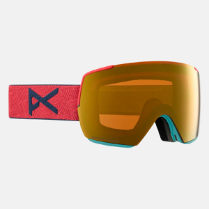 Anon M5S Goggles + Bonus Lens + MFI® Face Mask, Frame: Coral, Lens: Perceive Sunny Bronze (17% / S3), Spare Lens: Perceive Cloudy Burst (59% / S1)