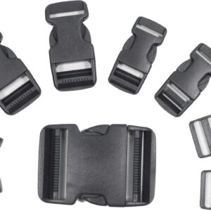 Steckschliessen Buckle Set 9 Teile diverse Größen schwarz