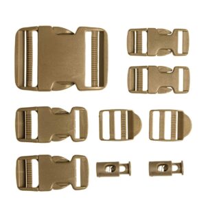 Steckschliessen Buckle Set 9 Teile diverse Größen coyote