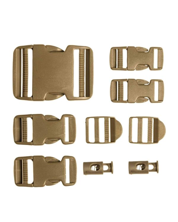 Steckschliessen Buckle Set 9 Teile diverse Größen coyote