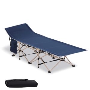 Outsunny Feldbett  Faltbares Campingbett mit Aufbewahrungstasche, Stahl & Oxford, Blau, 190x68x52cm  Aosom.de