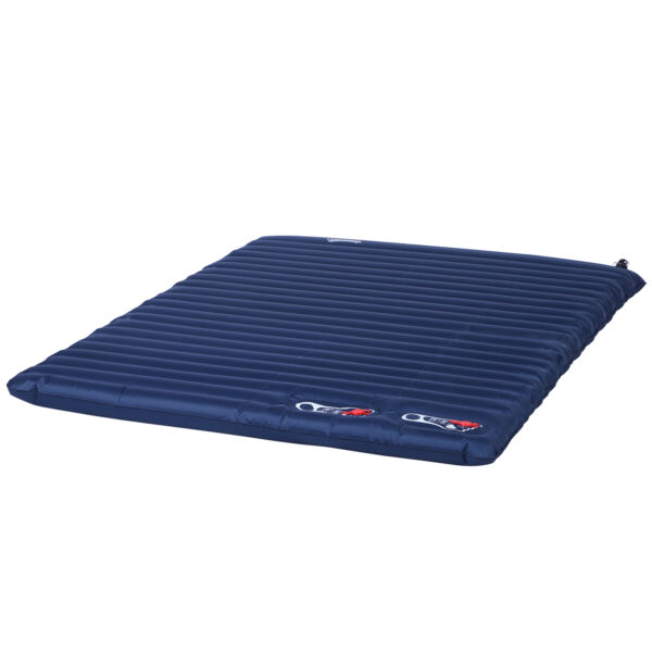 Outsunny Luftmatratze aufblasbares Luftbett Campingmatratze Schlafmatte Navy Blau 195x138x10cm aus PVC und Polyester Pongee   Aosom.de