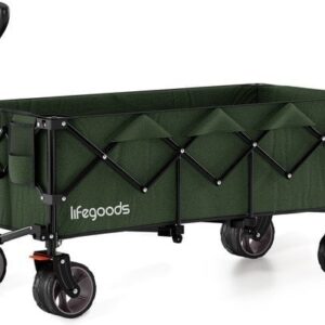 LifeGoods Wagon - XXL - faltbar - 300L - 150KG Tragfähigkeit - Grün