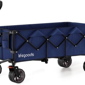 LifeGoods Wagon - XXL - faltbar - 300L - 150KG Tragfähigkeit - Blau