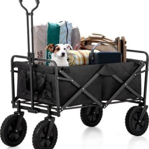 Avalo Wagon - faltbar - bis zu 90KG - 72x47x47 CM - 65L - 360º Räder - Schwarz