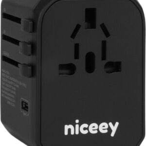 Niceey World Stecker - Universalstecker - Schwarz