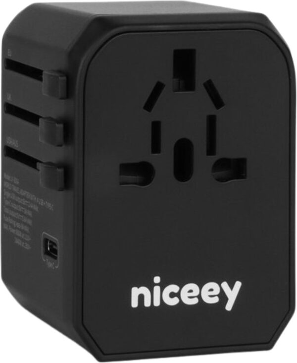 Niceey World Stecker - Universalstecker - Schwarz