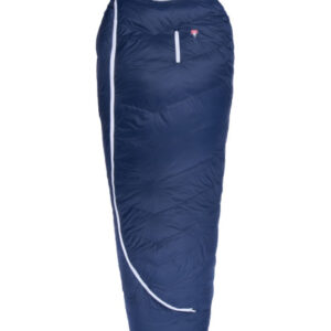 Grüezi bag Biopod DownWool Ice 185, Körpergröße 165-185cm, 1400g, ca. -1°C bis -26°C, Winterschlafsack, herausragendes Schlafklima, Night Blue