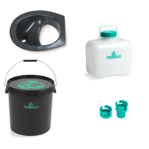 TROBOLO Do it yourself Set 4 teilig für den Eigenbau der Trenntoilette 11 Liter grau - Trenntoiletten