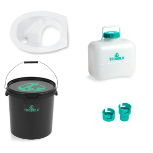 TROBOLO Do it yourself Set 4 teilig für den Eigenbau der Trenntoilette 11 Liter weiß - Trenntoiletten