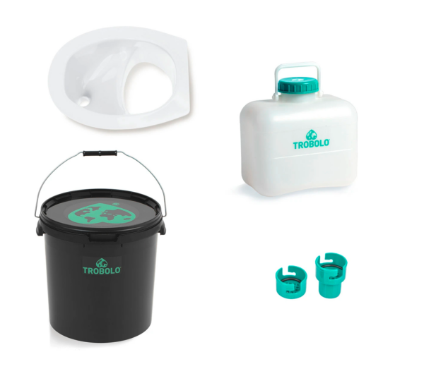 TROBOLO Do it yourself Set 4 teilig für den Eigenbau der Trenntoilette 11 Liter weiß - Trenntoiletten