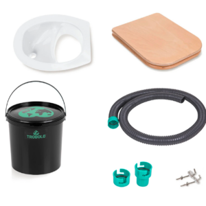 TROBOLO Do it yourself Set 5 teilig für den Eigenbau der Trenntoilette mit Toilettensitz 11 Liter weiß - Trenntoiletten