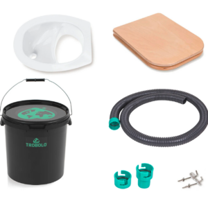 TROBOLO Do it yourself Set 5 teilig für den Eigenbau der Trenntoilette mit Toilettensitz 22 Liter weiß  - Trenntoiletten