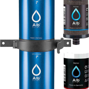 Alb Filter FUSION Active+Nano Trinkwasserfilter - Camping-Set: Travel - Mit GEKA Anschluss - Blau - Trinkwasseraufbereitung