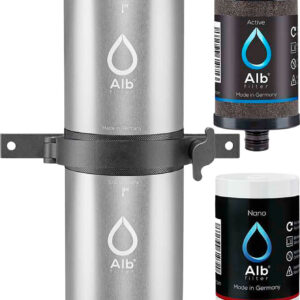 Alb Filter FUSION Active+Nano Trinkwasserfilter - Camping-Set: Travel - Mit GEKA Anschluss - Silber - Trinkwasseraufbereitung