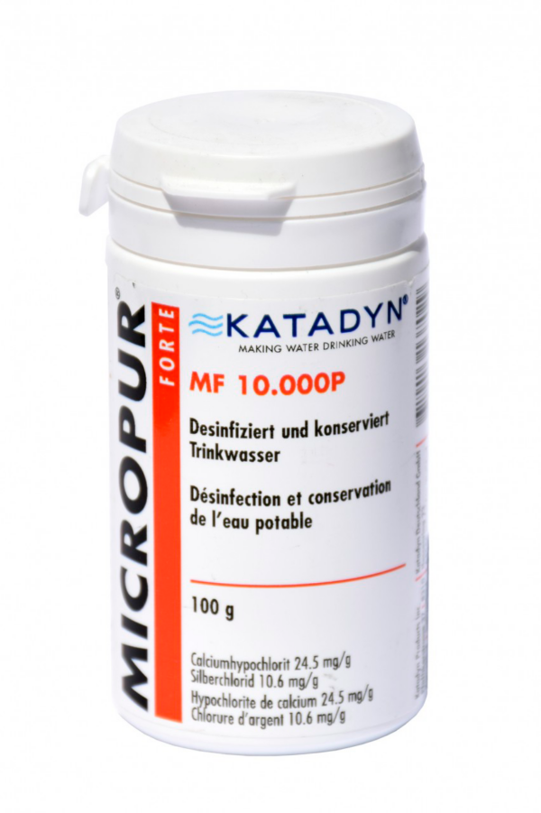 Katadyn Micropur Forte MF 10000P Pulver Wasserentkeimung Trinkwasser 100g  - Wassertankentkeimung & -reinigung