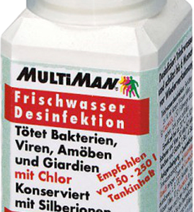 MultiMan ChloroSil Frischwasser Desinfektion Pulver 100g für 5000 Liter - Trinkwasseraufbereitung