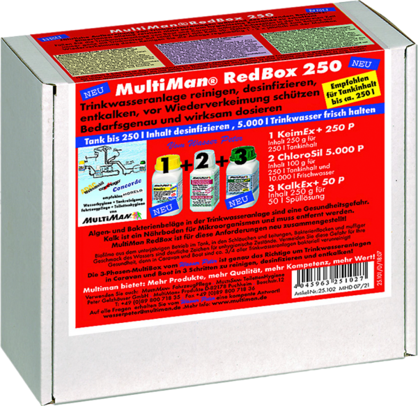 MultiMan MultiBox RedBox 250 Trinkwasser Desinfektion - Trinkwasseraufbereitung