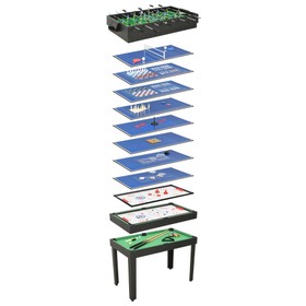 15in1 Multispieltisch 121x61x82 cm Schwarz