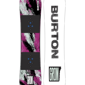 Burton Kids' Grom Flat Top Snowboard, Purple / Teal, 120