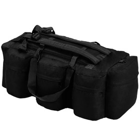 3in1 Reisetasche im ArmyStil 120 L Schwarz