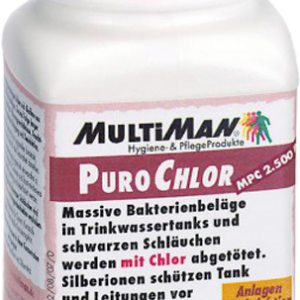 MultiMan PuroChlor Frischwasser Desinfektion 250g für 2500 Liter - Trinkwasseraufbereitung