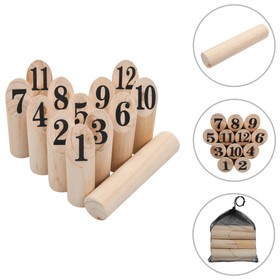 Zahlen Kubb Spielset Holz